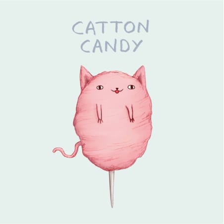 cotton candy cat